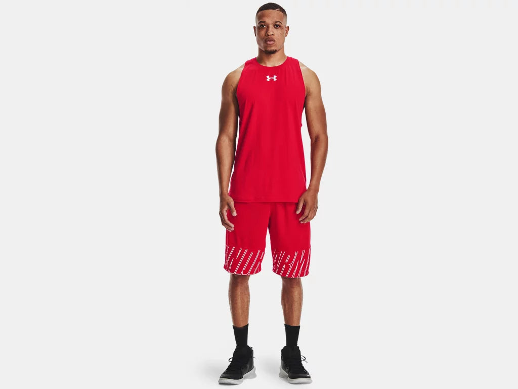 UA Baseline Cotton Tank M Red