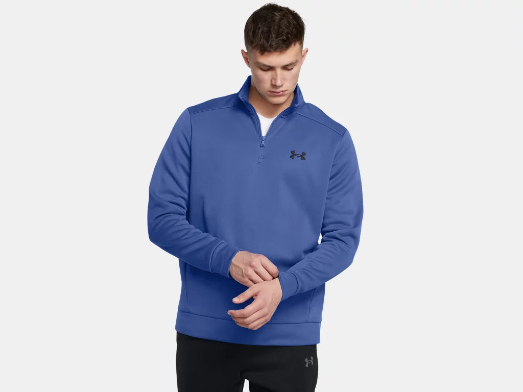 UA FLEECE 1/4 ZIP M Tech Blue