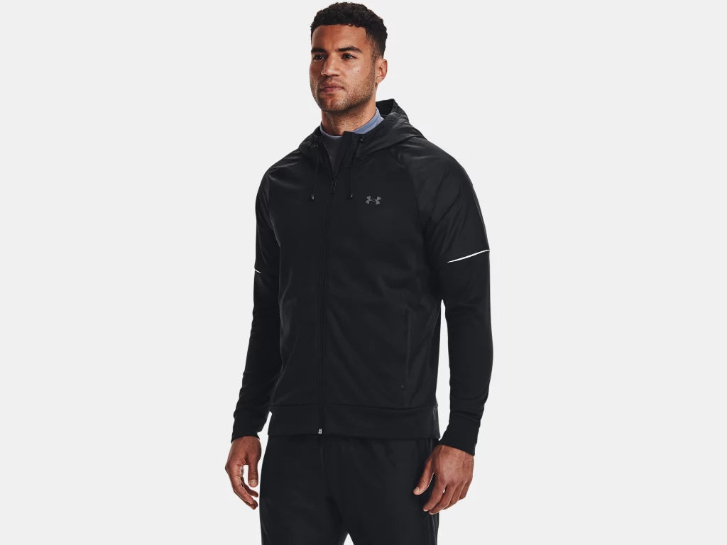 UA Armour Fleece Storm Full-Zip Hoodie M Black/Pitch Gray