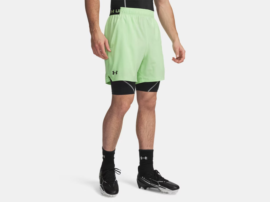 UA Vanish Woven 6" Shorts M Lumos Lime/Black