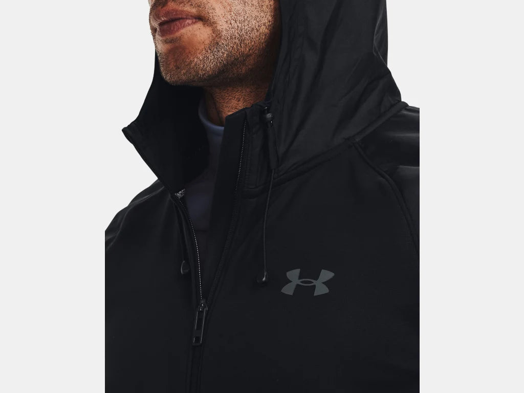 UA Armour Fleece Storm Full-Zip Hoodie M Black/Pitch Gray