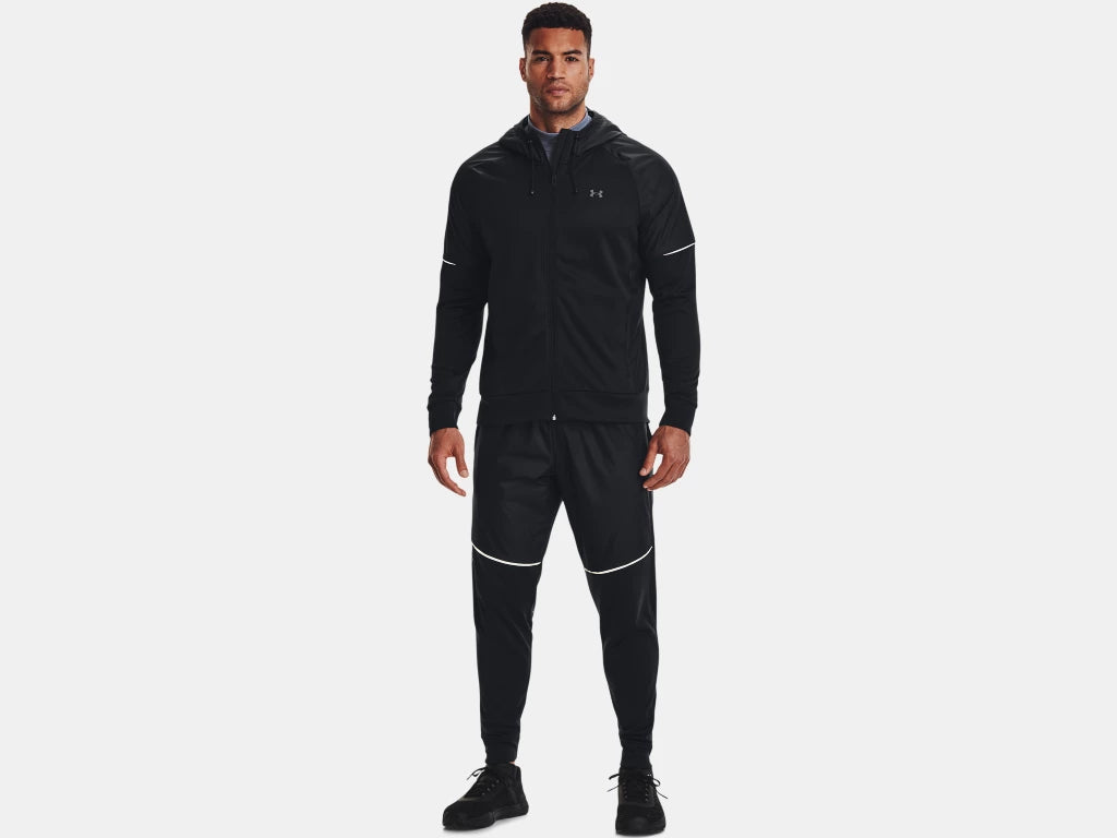 UA Armour Fleece Storm Full-Zip Hoodie M Black/Pitch Gray