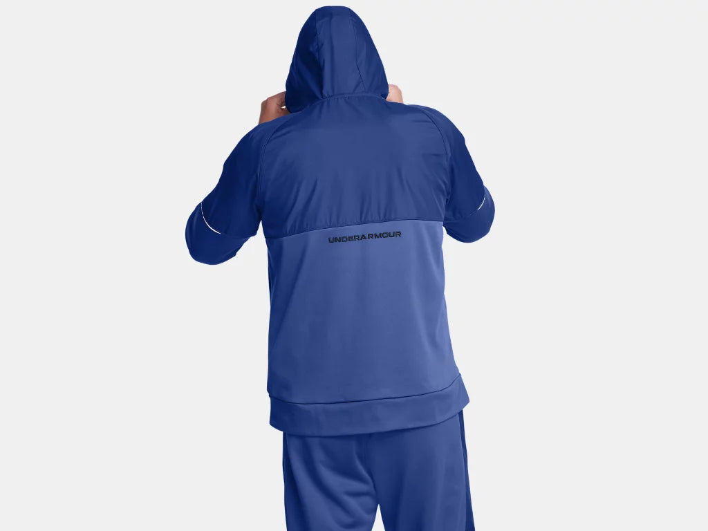 UA Armour Fleece FZ Hoodie M Tech Blue