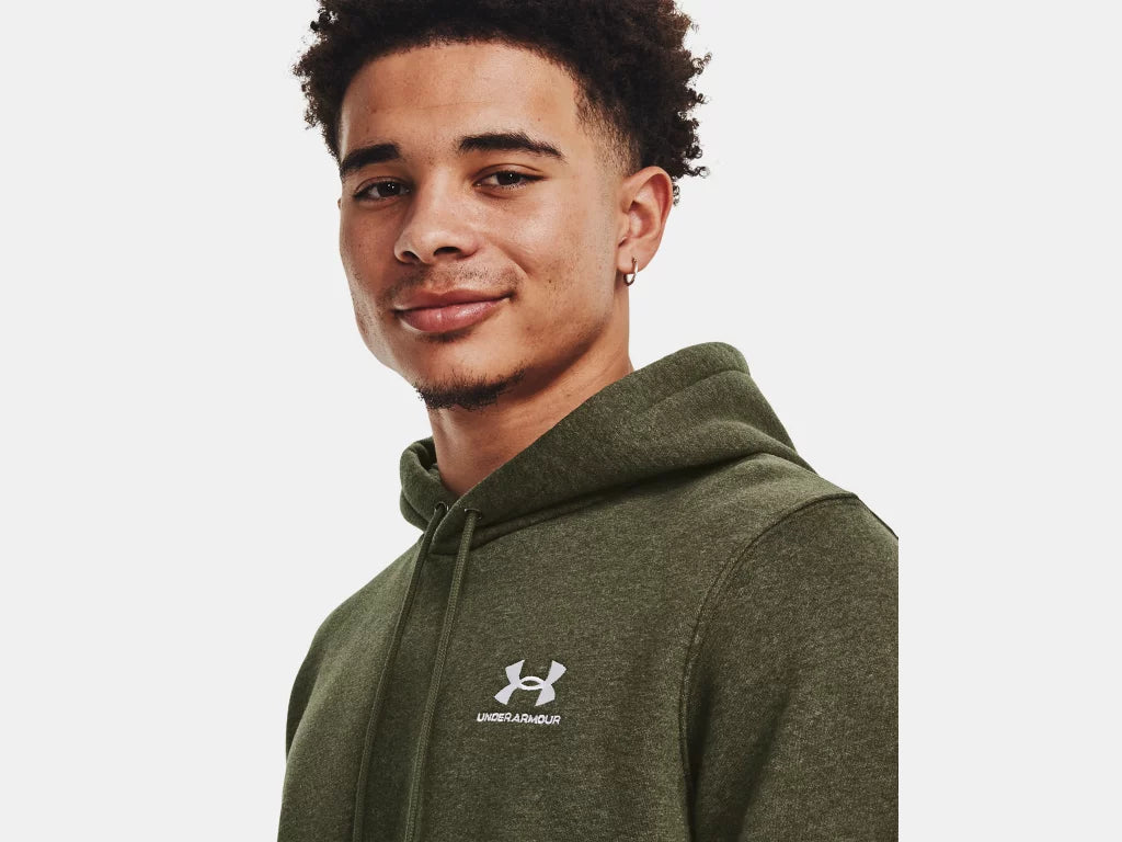 UA Essential Fleece Hoodie M Marine OD Green