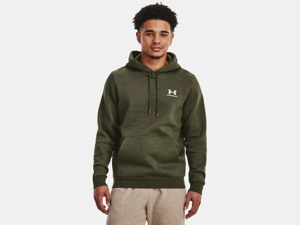 UA Essential Fleece Hoodie M Marine OD Green