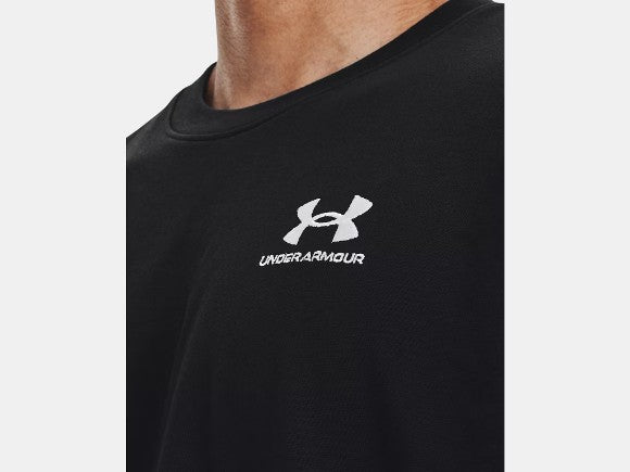 UA Armour Logo Embroidered SS T-Shirt M Blk/Wht