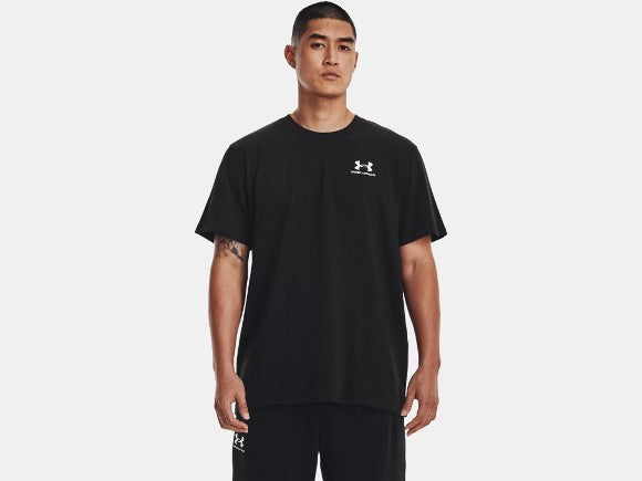 UA Armour Logo Embroidered SS T-Shirt M Blk/Wht