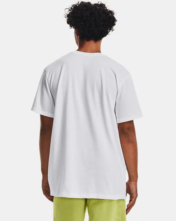 UA Armour Logo Embroidered SS T-Shirt M White