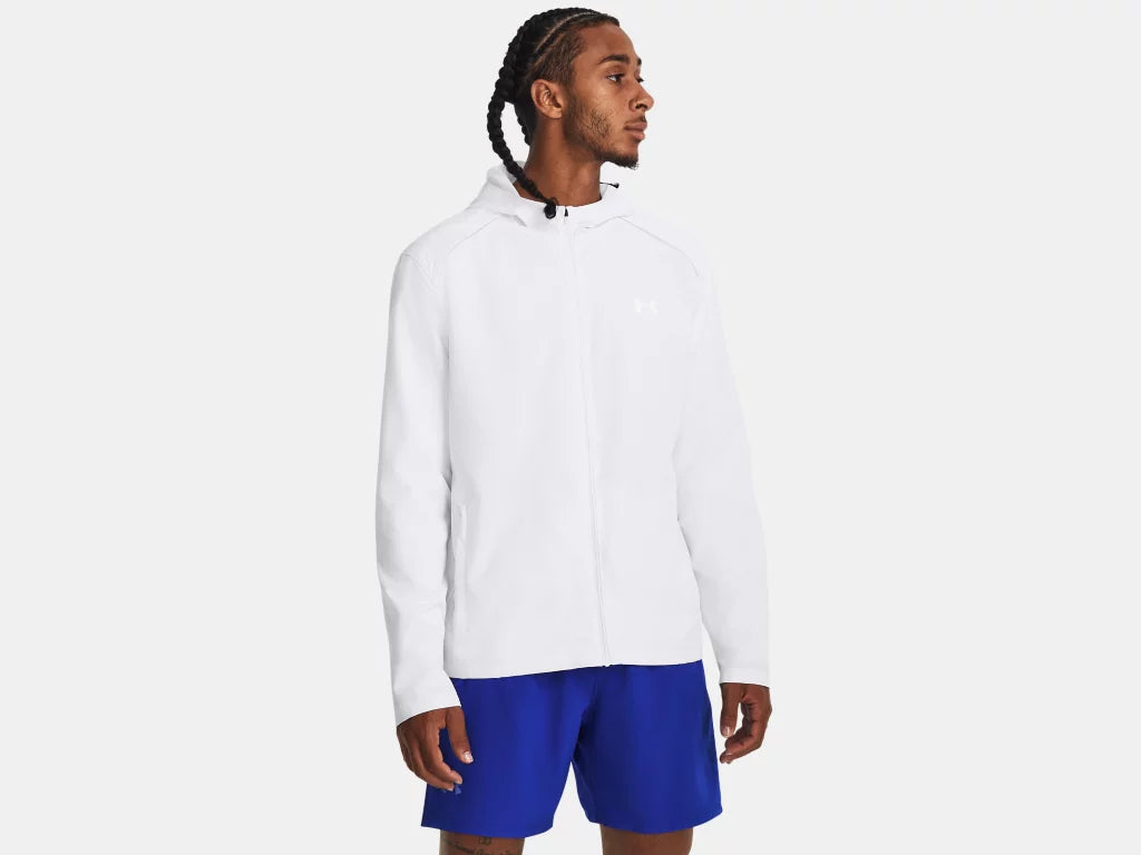 UA Launch Hooded Jacket M White