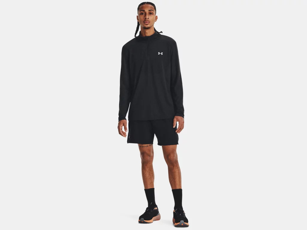 UA Seamless Stride ¼ Zip M Black