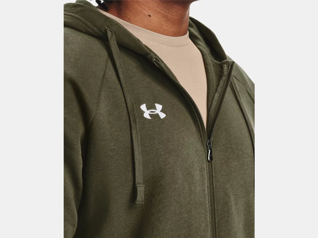 UA Rival Fleece FZ Hoodie M Marine OD Green