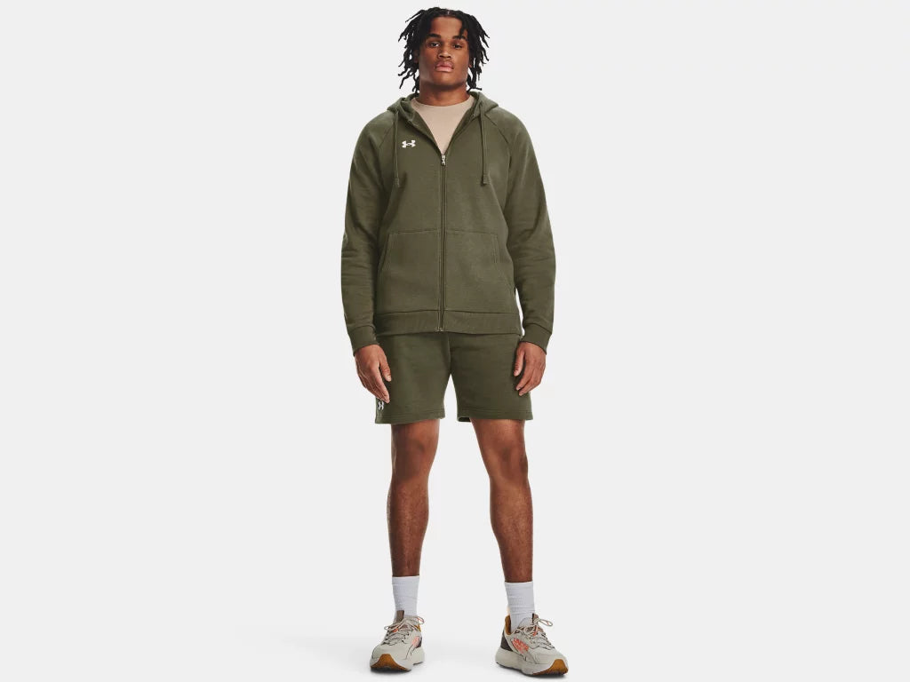 UA Rival Fleece FZ Hoodie M Marine OD Green