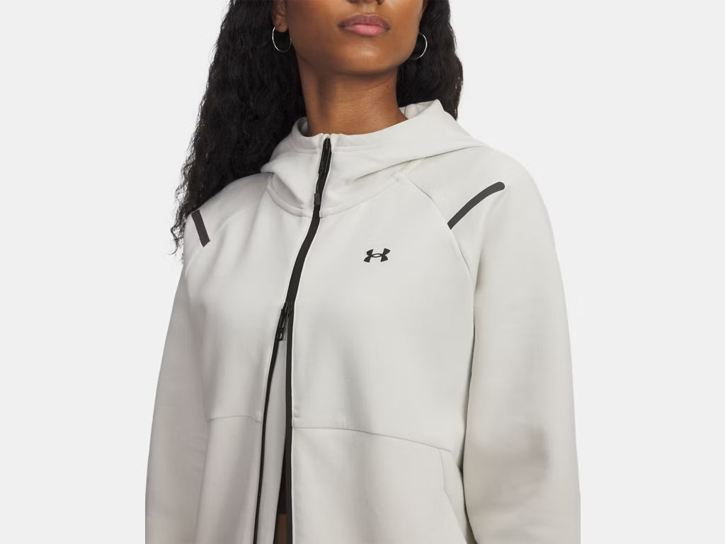UA  Unstoppable Fleece Full-Zip W Summit White