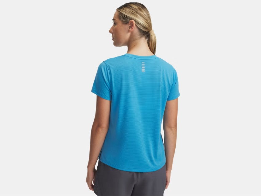 UA Launch Short Sleeve T-Shirt W Ether Blue / Reflective