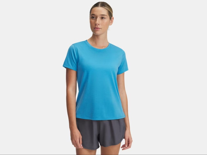 UA Launch Short Sleeve T-Shirt W Ether Blue / Reflective