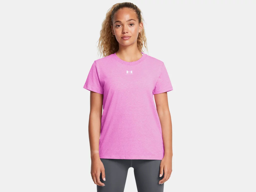 UA Rival Core T-Shirt W Vivid Magenta