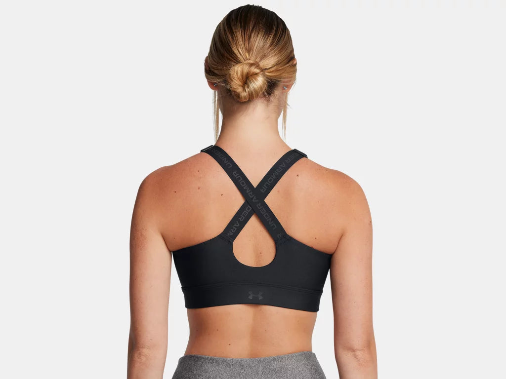 UA Infinity High Zip 2.0 Bra Black