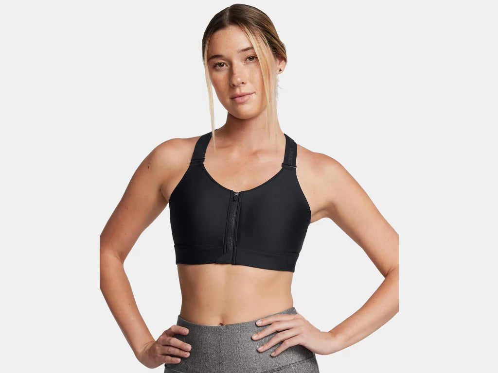 UA Infinity High Zip 2.0 Bra Black