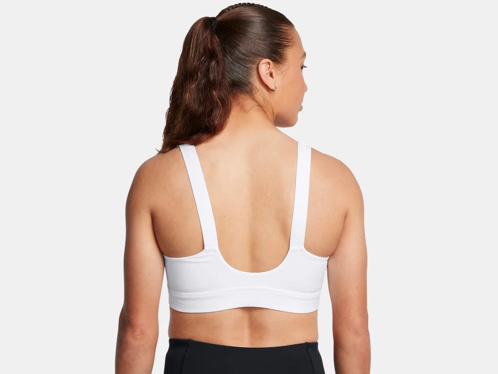 UA Infinity High Zip 2.0 Bra White