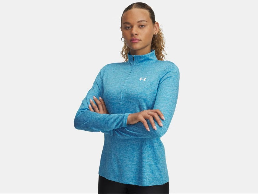 UA Tech Twist 1/2 Zip Top W Ether Blue