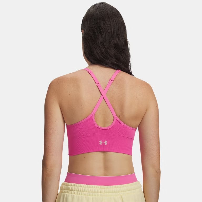 UA Vanish Seamless Low Sports Bra W Pink Frenzy