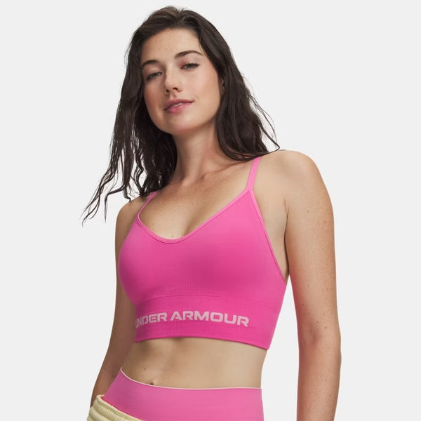 UA Vanish Seamless Low Sports Bra W Pink Frenzy