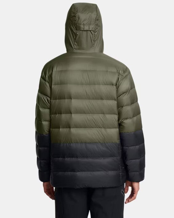 UA Legend Down Hooded Jacket M Marine OD Green/Black