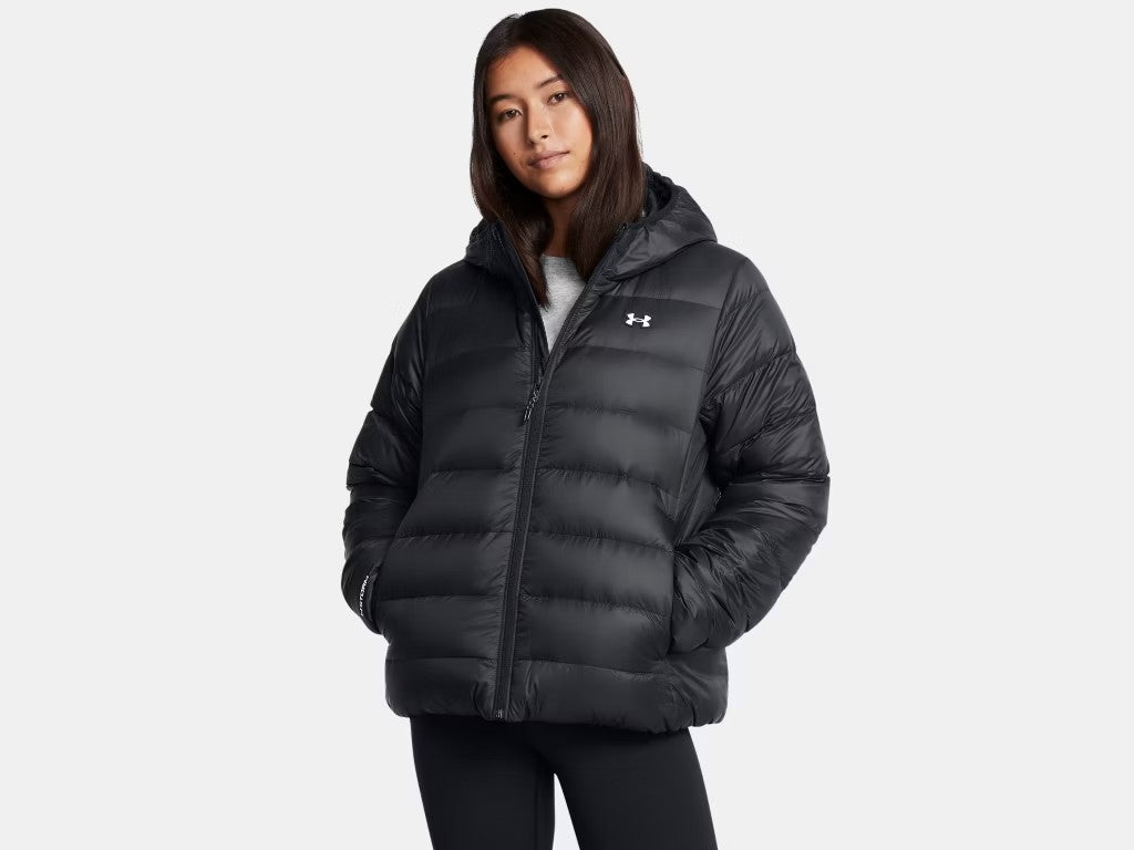 UA Down Hooded Jacket W Black/White