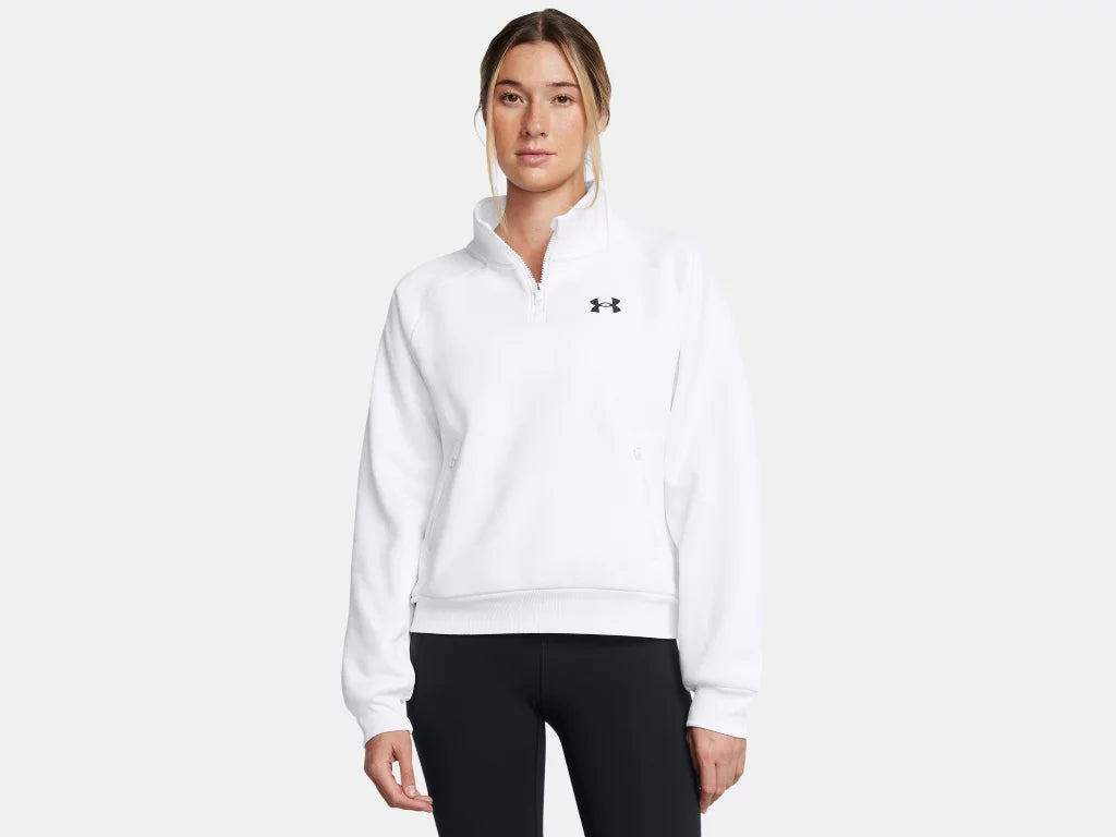 UA Armour Fleece Pro W QZ White