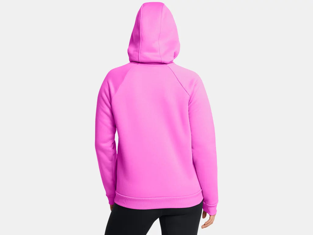 UA Armour Fleece Hoodie W Vivid Magenta