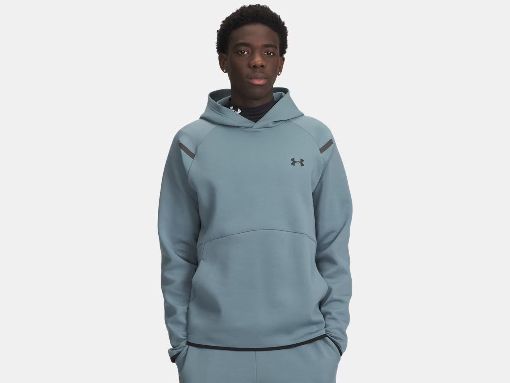 UA Unstoppable Fleece Hoodie M Jasper Blue
