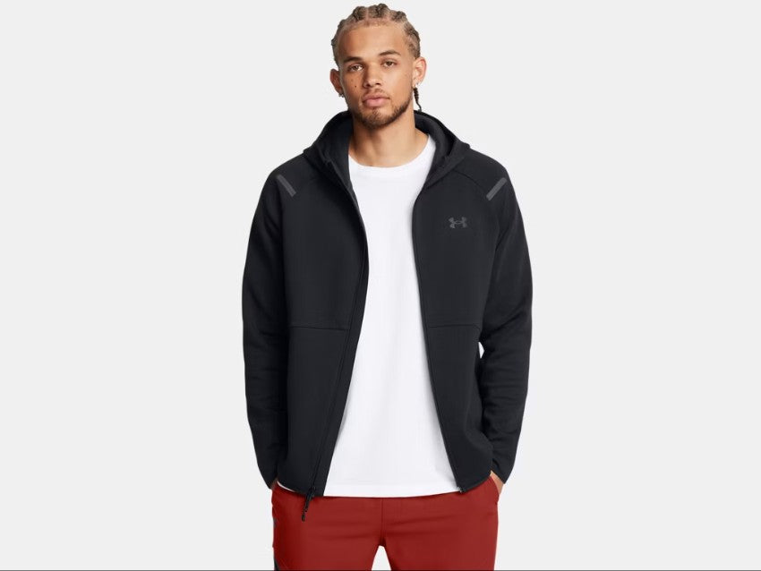 UA Unstoppable Fleece Full-Zip Hoodie M Black