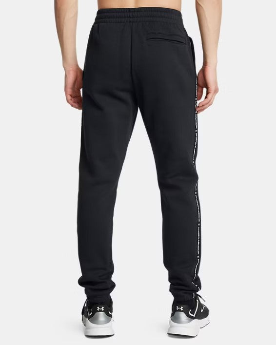 UA Icon Fleece Taping Joggers M Black / White