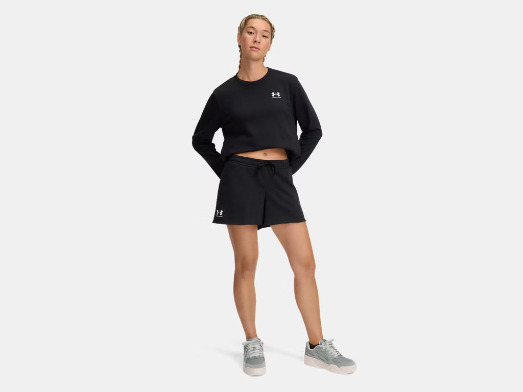 UA Rival Terry 3" Short W Black