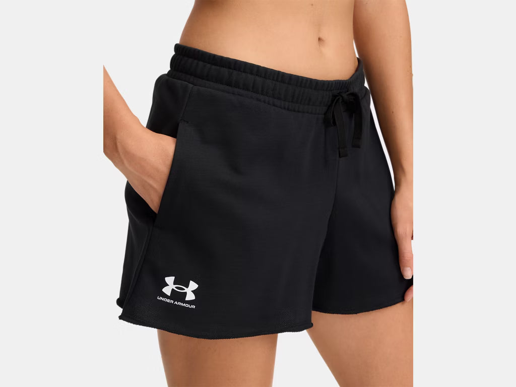 UA Rival Terry 3" Short W Black