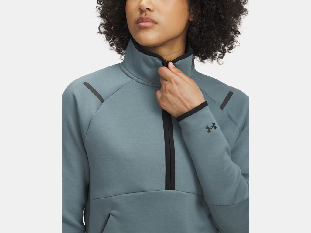 UA Unstoppable Fleece ½ Zip W Jasper Blue