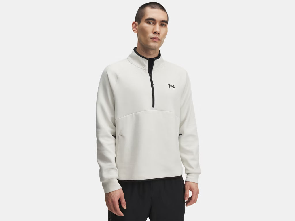 UA Unstoppable Fleece ½ Zip M White