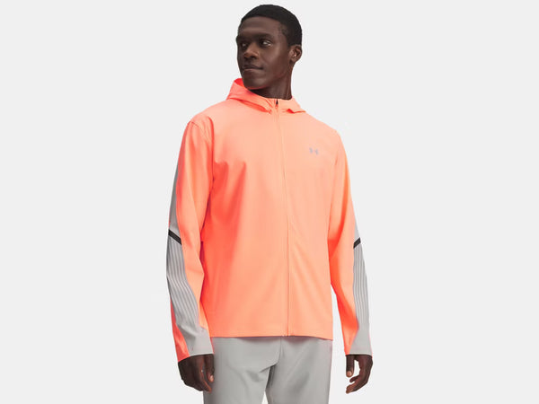 UA Velociti Storm Hooded Jacket M Electric Tangerine