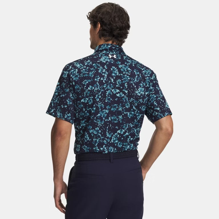 UA Matchplay Polo Printed M Midnight Navy/Blue Haze