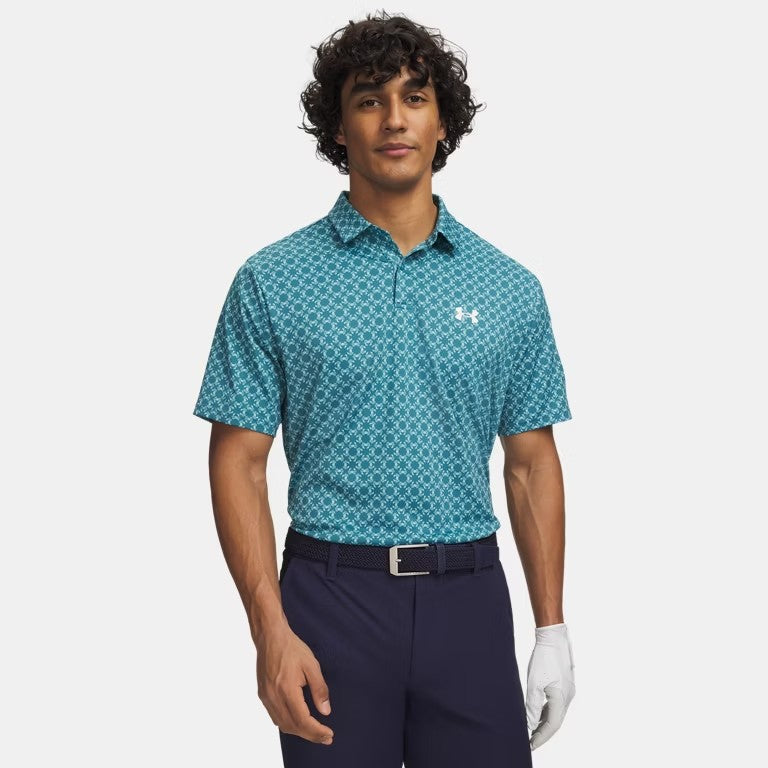 UA Matchplay Polo Printed M Boundless Blue