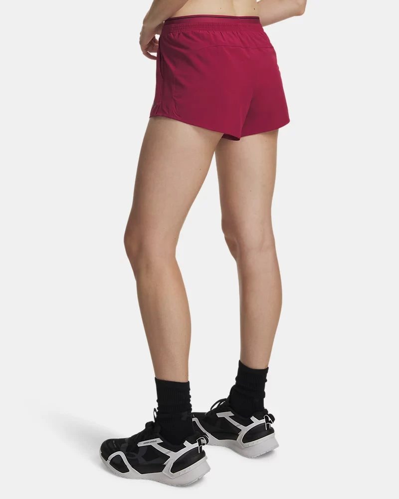 UA Vanish Woven 3" Shorts W Red