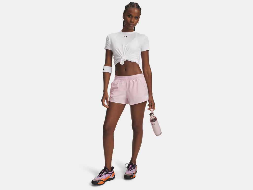 UA Vanish Woven 3" Shorts W Prime Pink