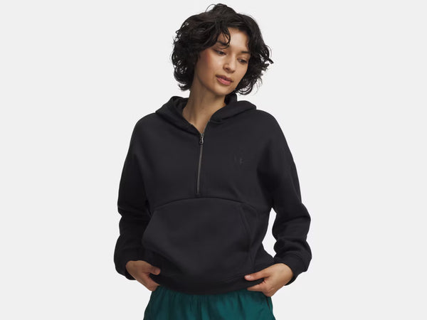 UA Icon Fleece ½ Zip Hoodie W Black