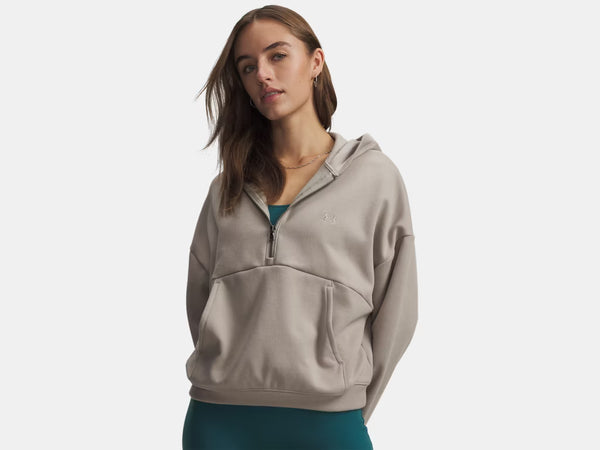 UA Icon Fleece ½ Zip Hoodie W Timberwolf Taupe