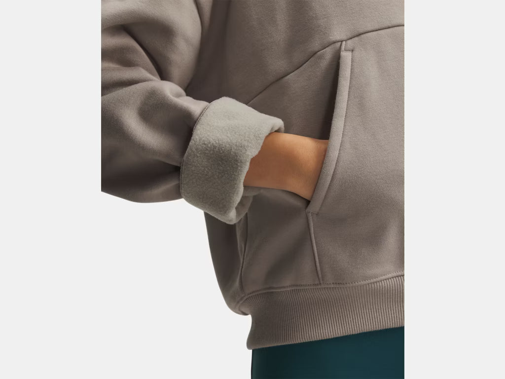 UA Icon Fleece ½ Zip Hoodie W Timberwolf Taupe