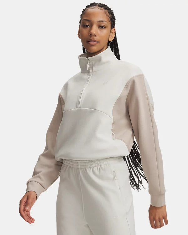 UA Unstoppable Fleece FZ Women's Summit White