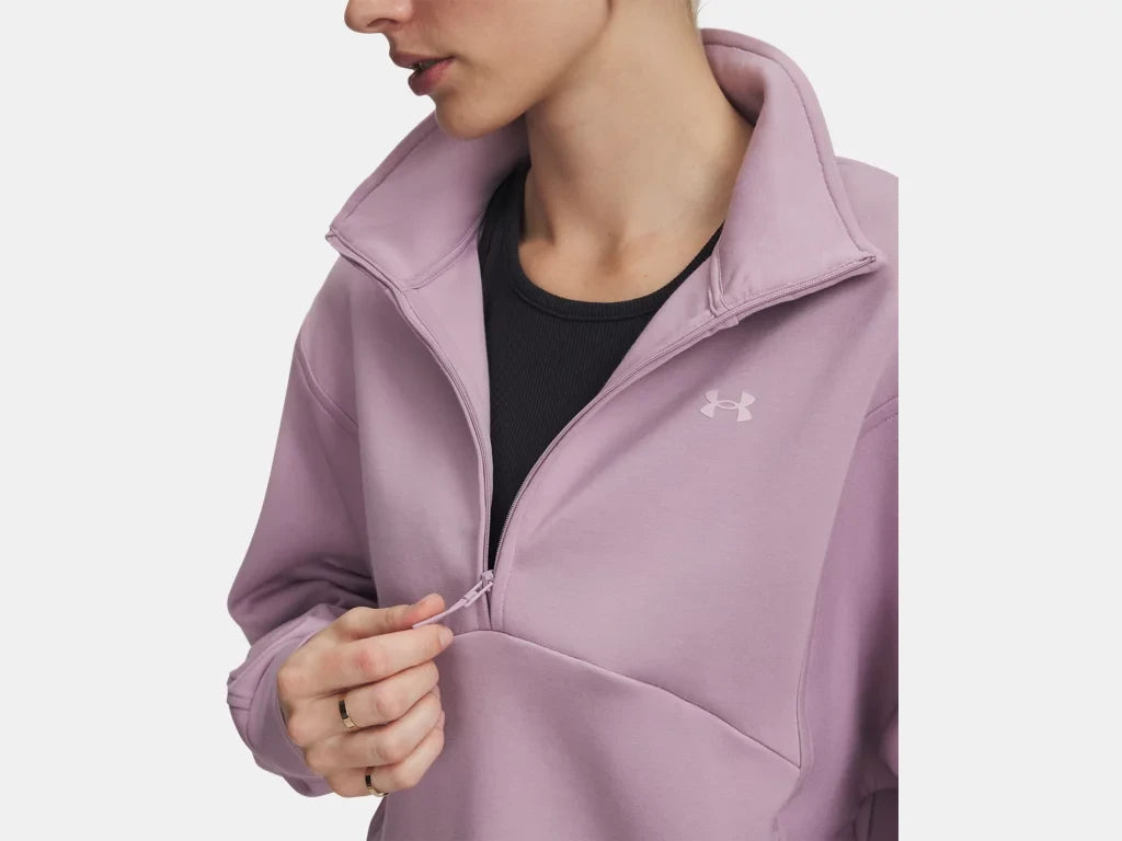 UA Unstoppable Half Zip Fleece Women's Mauve Pink