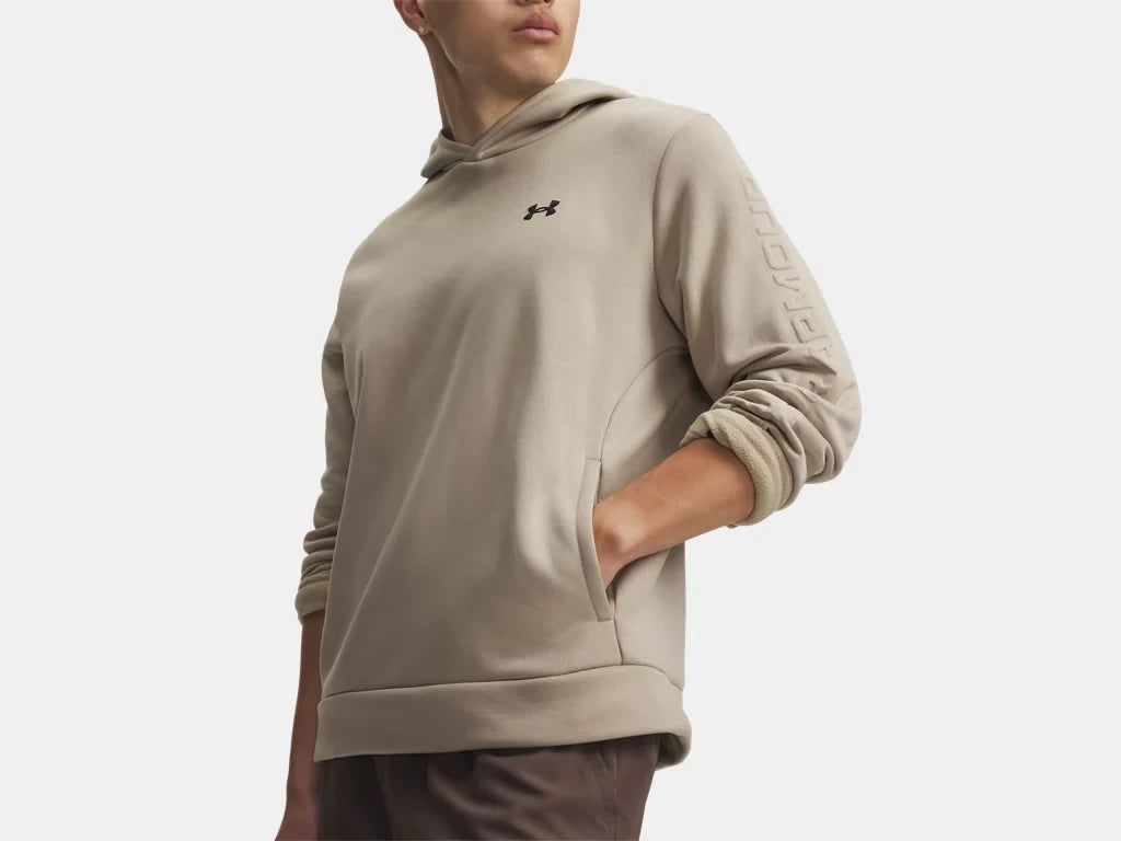 UA Armour Fleece® Wordmark Emboss - Khaki/City Khaki