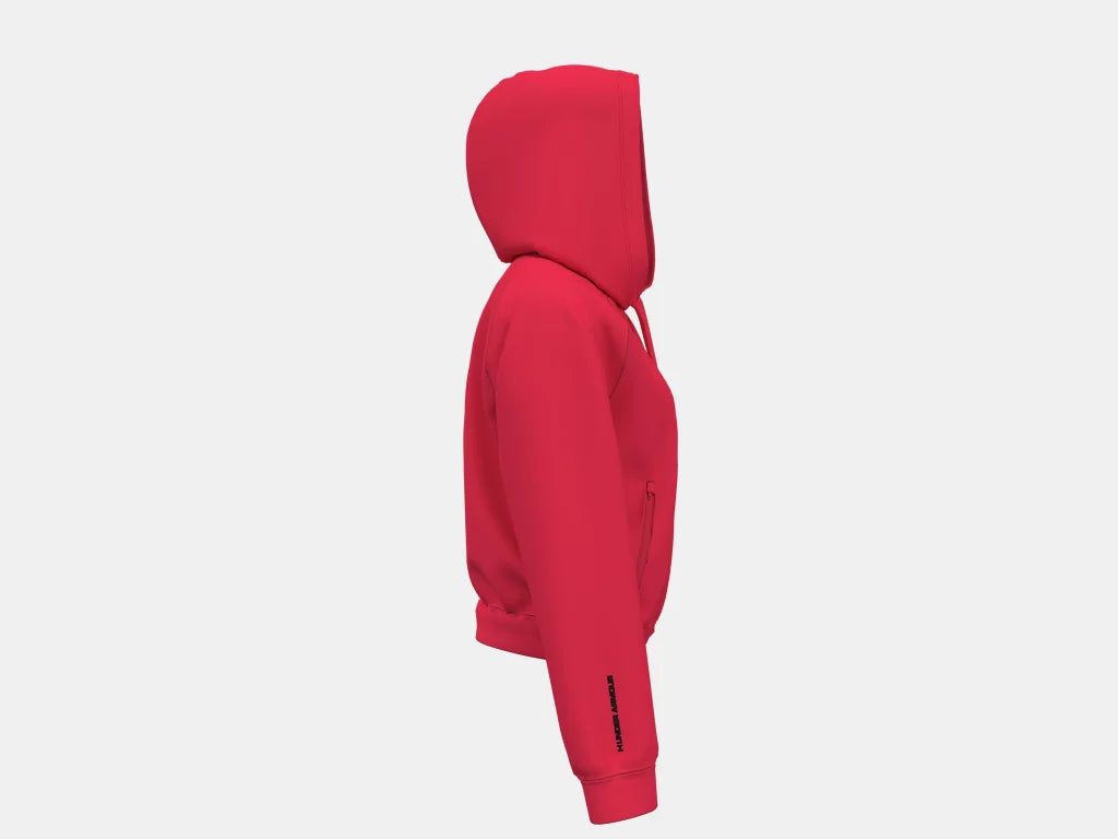 UA Armour Fleece Pro Hoodie W Racer Red