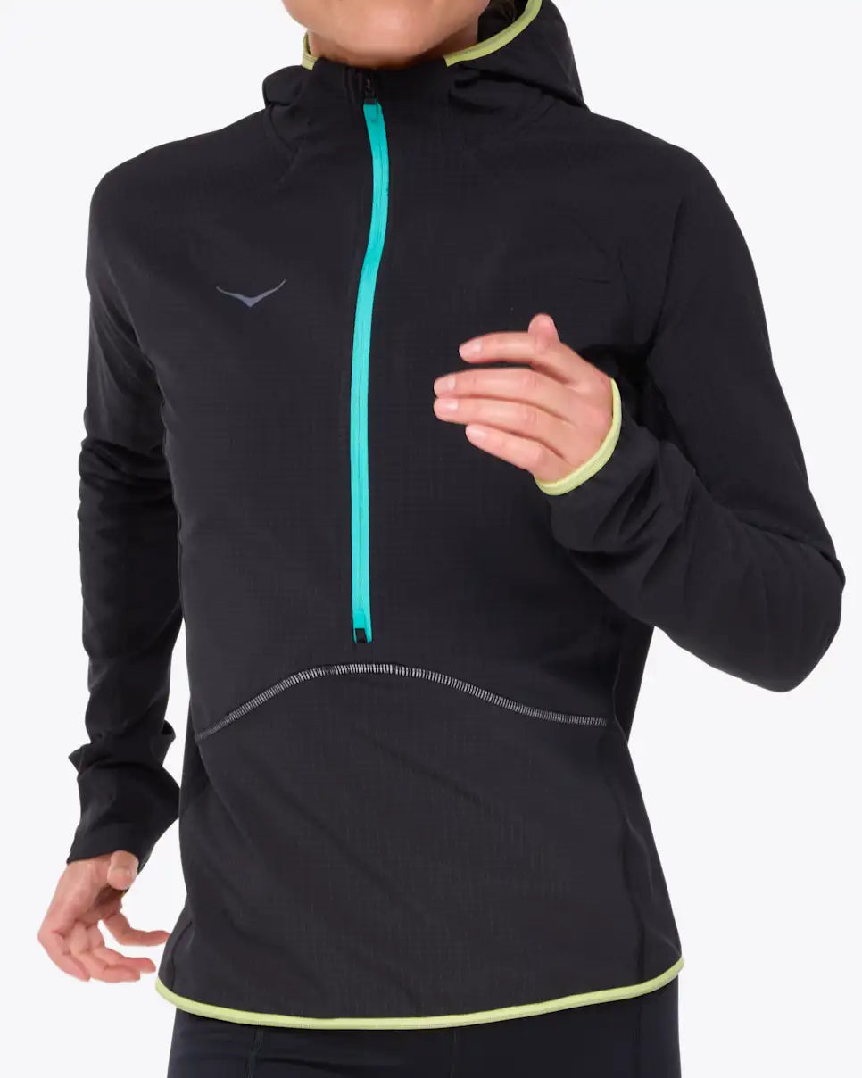 Hoka W Skyglow Half-Zip Black